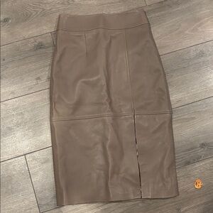 Hugo Boss Tan Leather Skirt